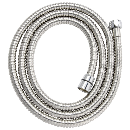 Shower Hose, 72 in L Hose, Stainless Steel, Polished Chrome