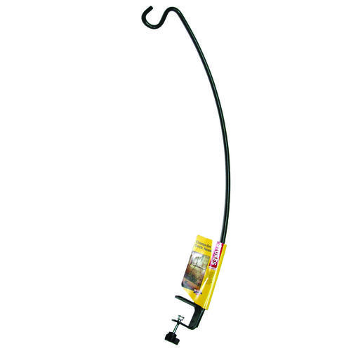 Deck Hook, Clamp-On, Solid Steel, Black, Powder-Coated