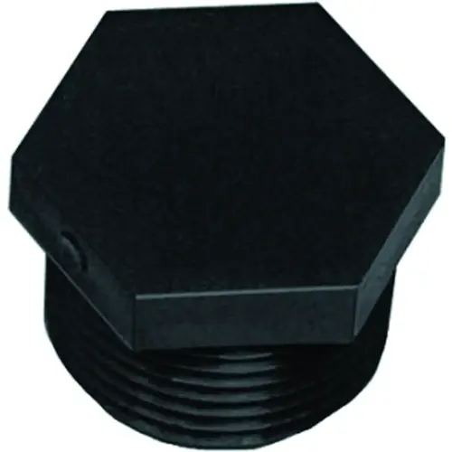 F200HD Pipe Plug, 2 in, MNPT, Black