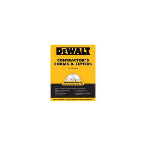 DEWALT 978-0-9777183-2-0 9780977718320 How-To Book, Contractor's Forms and Letters, Author: Paul Rosenberg, English, Paperback Binding