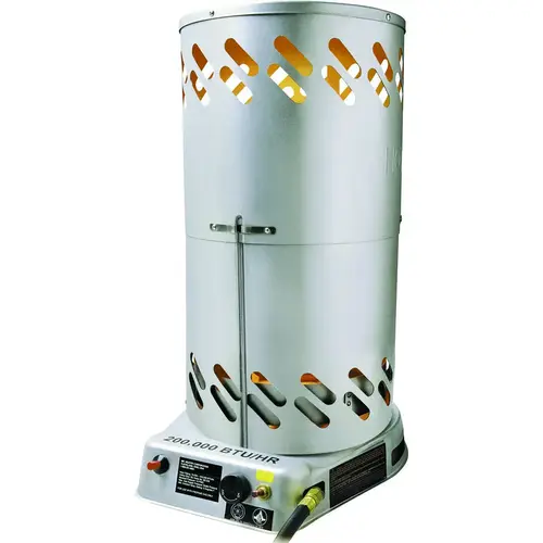 Mr. Heater F270500 Convection Heater, 100 lb Fuel Tank, Propane, 75000 to 200000 Btu, 5000 sq-ft Heating Area