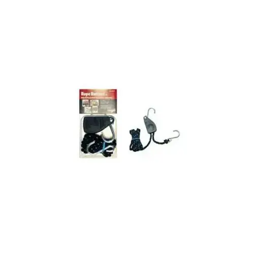 Erickson 01800 Tite Rope, 1/4 in W, 8 ft L, Polypropylene, Black, 150 lb Working Load