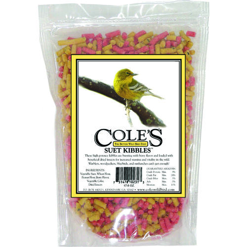 Cole's SKSU Suet Kibbles Bird Food, Berry Flavor, 17.6 oz Bag