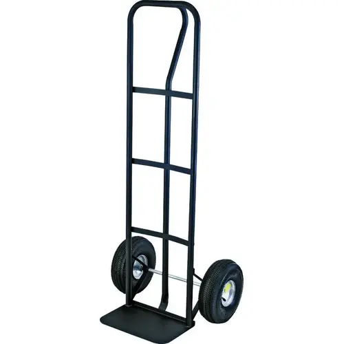 Hand Truck, 600 lb Weight Capacity, 14 in W x 9 in D Toe Plate, Steel, Black