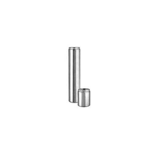 Chimney Pipe, 10 in OD, 48 in L, Stainless Steel