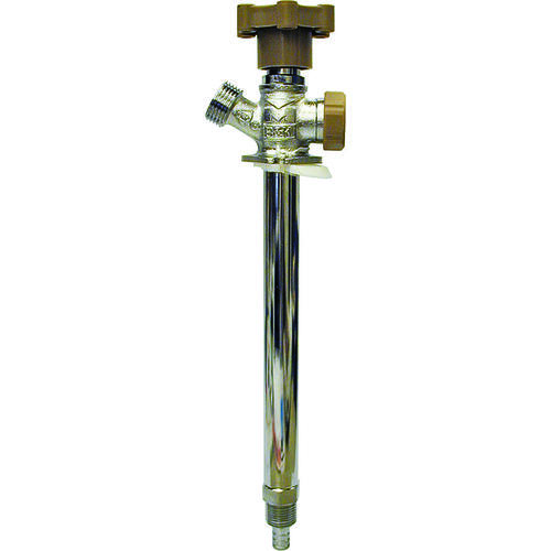 B&K 104-841HC Anti-Siphon Frost-Free Sillcock Valve, 1/2 x 3/4 in Connection, MPT x Hose, 125 psi Pressure, Brass Body Chrome