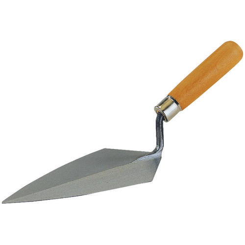 Brick Trowel, 7 in L Blade, 3.5 in W Blade, Steel Blade, Ergonomic Handle