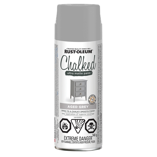 Ultra Matte Spray Paint, Ultra Matte, Aged Gray, 340 g, Aerosol Can