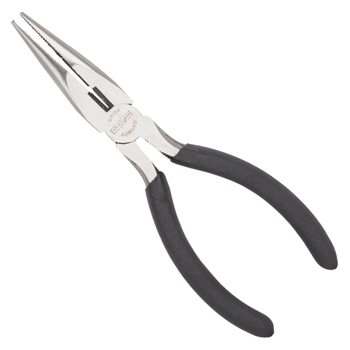 Plier, 6-1/2 in OAL, 1.6 mm Cutting Capacity, 3.9 cm Jaw Opening, Black Handle, 3/4 in W Jaw, 2 in L Jaw