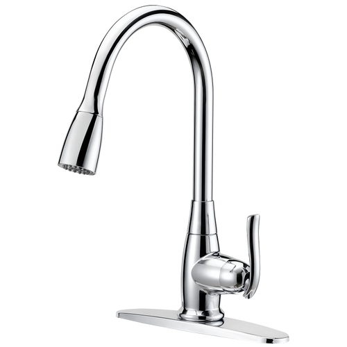 Faucet Pull-Down Kitchen Faucet, 1.8 gpm, 1 -Faucet Handle, 1 or 3 Hole -Faucet Hole Chrome