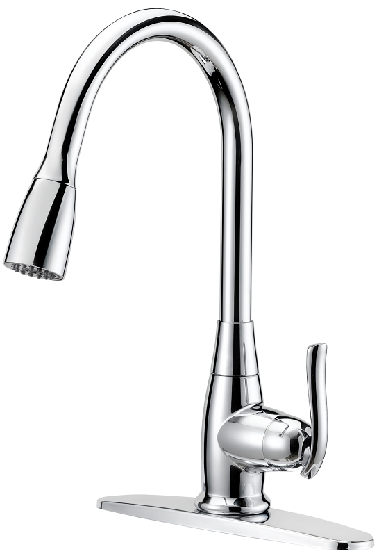 Boston Harbor FP4A0000CP Faucet Pull-Down Kitchen Faucet, 1.8 gpm, 1 -Faucet Handle, 1 or 3 Hole -Faucet Hole Chrome