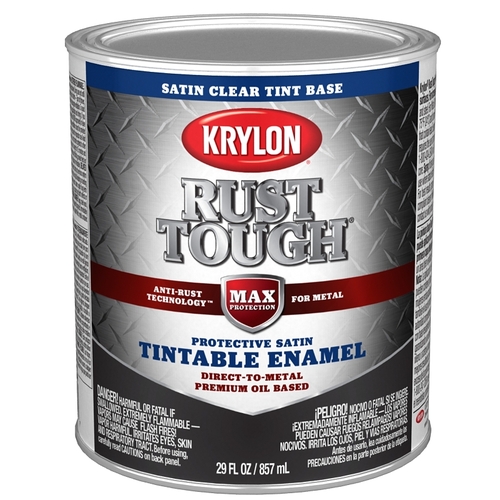 Rust Tough Tintable Enamel, Satin, Clear, 1 qt - pack of 2