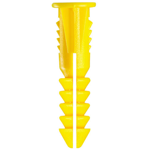 Screw Anchor, #4-6 Thread, 7/8 in L, Polyethylene, 75 lb Yellow - pack of 40