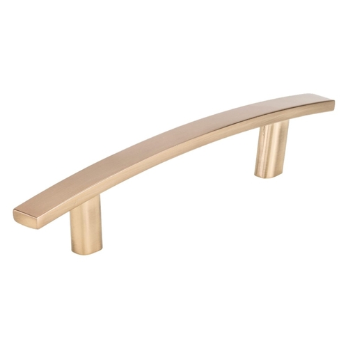 Cabinet Pull, 6-7/32 in L Handle, 7/16 in H Handle, 1-5/32 in Projection, Metal, Champagne Bronze