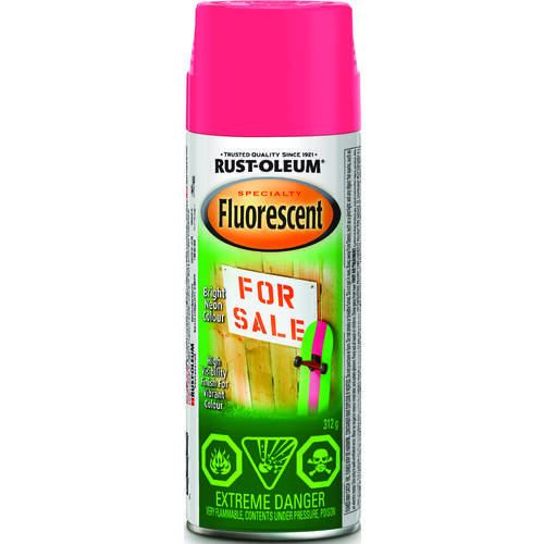 SPECIALTY Spray Paint, Matte, Fluorescent Pink, 312 g, Aerosol Can