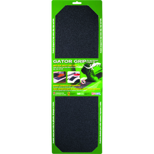 Gator Grip Safety Grit Tape, 21 in L, 6 in W, PVC Backing, Black