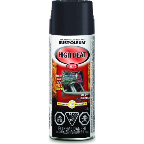 Enamel Paint, Flat, Black, 340 g, Aerosol Can