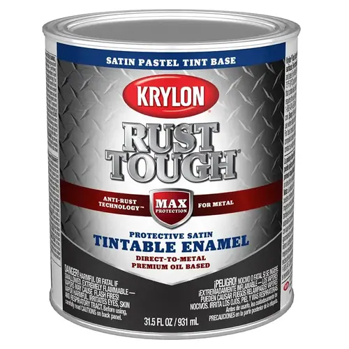 Rust Tough Enamel, Satin, Pastel Tint Base, 1 qt - pack of 2