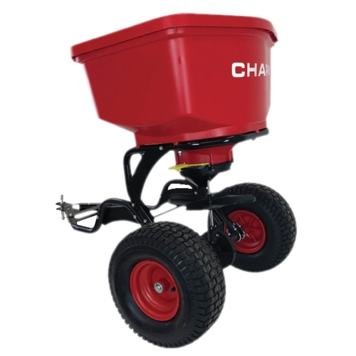 Tow Behind Spreader, 150 lb Hopper, Steel Frame, Polyester Hopper, Pneumatic Wheel