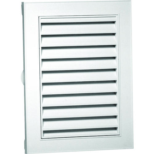 Gable Vent, 27-1/2 in L, 21-1/2 in W, Polypropylene, White
