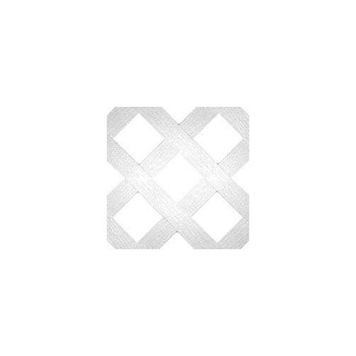 UPF 79897 Tradition Diamond Lattice, 8 ft L, 4 ft H, 2-3/4 in Mesh, Plastic, White
