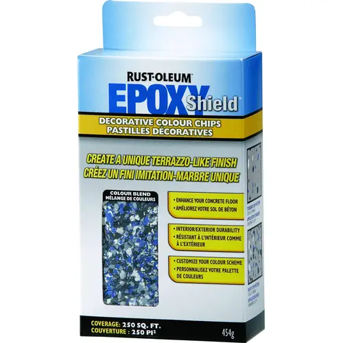 EPOXYSHIELD Color Chips, Solid, Blue/Gray, 474 g Pack