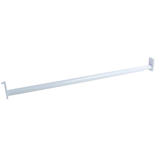 Adjustable Closet Rod, 30 to 48 in L, Steel White