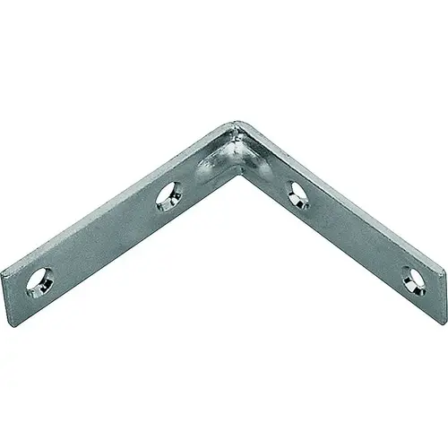 Corner Brace, 3 in L, 3 in W, 3/4 in H, Steel, Zinc-Plated, 2.6 mm Thick Material - pack of 4