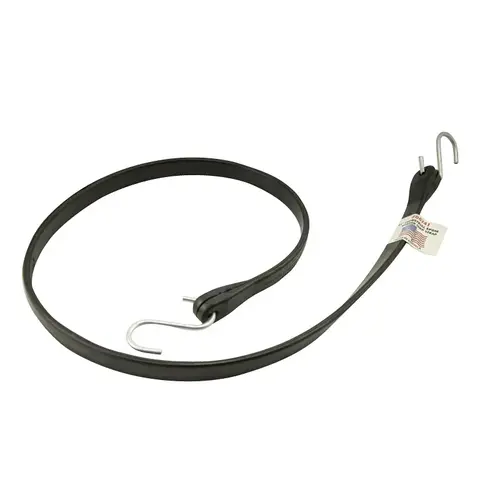 Erickson 06741 5/8 In. x 44 In. Hook-to-Hook Rubber Industrial EDPM Tarp Strap, Black