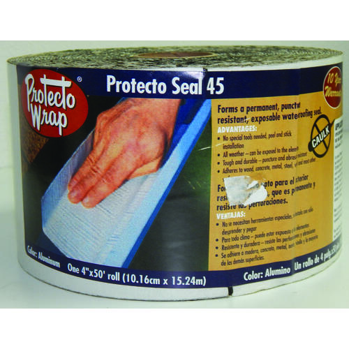 Protecto Seal 45 Membrane Flashing, 50 ft L, 9 in W, Polyethylene, Self-Adhesive