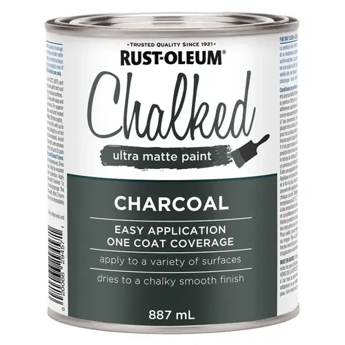 Chalked Paint, Ultra Matte, Charcoal, 30 oz, Pint