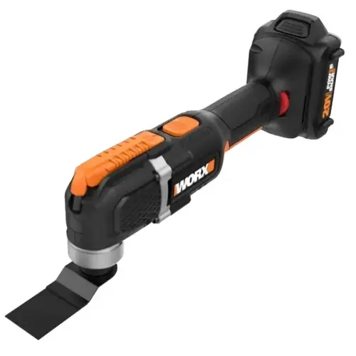 Worx WX696L Oscillating Multi-Tool, Battery Included, 20 V, 1.5 Ah, 5000 rpm OPM, 3.6 deg Oscillating