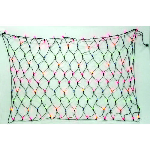 Net Light Set, 120 V, 61.2 W, 150-Lamp, Incandescent Lamp, Multi-Color Light