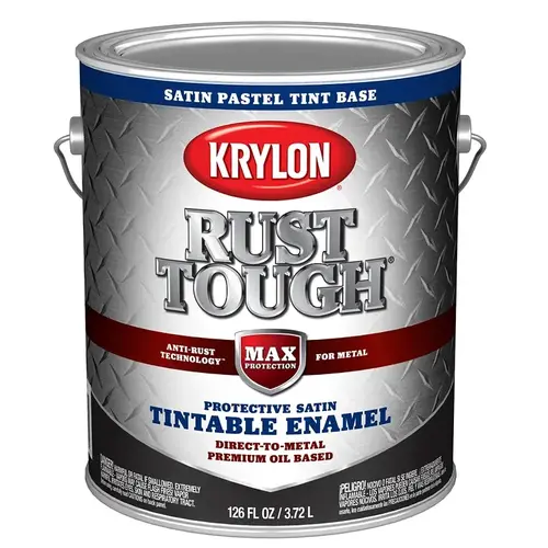 Rust Tough Enamel, Satin, Pastel Tint Base, 1 gal - pack of 4