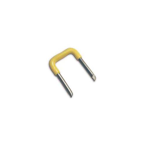 Staple, 1/2 in W Crown, 1 in L Leg, Carbon Steel Yellow - pack of 40