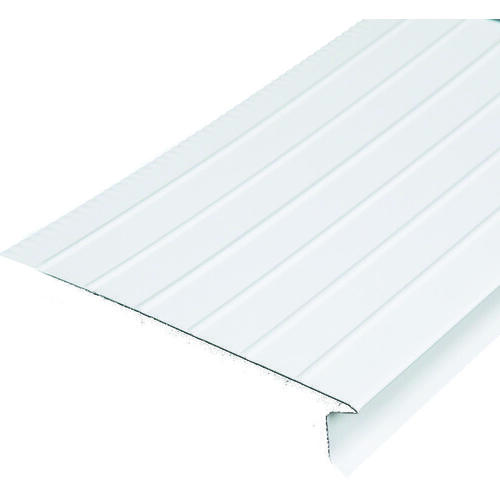 Roof Edge, 10 ft L, Aluminum, White