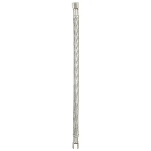 Ice Maker Supply Line, 1/4 in Inlet, Compression Inlet, 1/4 in Outlet, Compression Outlet, 12 in L