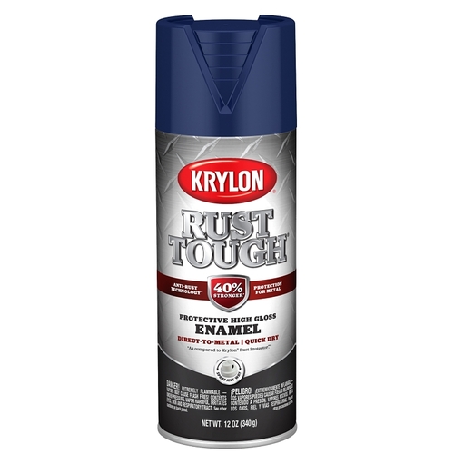 Rust Tough Enamel, Gloss, Navy Blue, 12 oz, Can