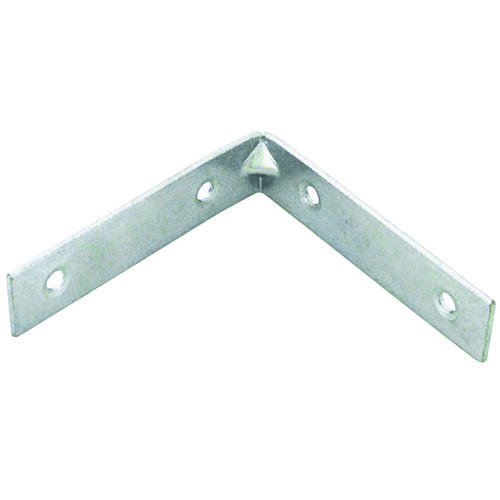 Corner Brace, 3 in L, 3 in W, 3/4 in H, Steel, Zinc-Plated, 2.6 mm Thick Material