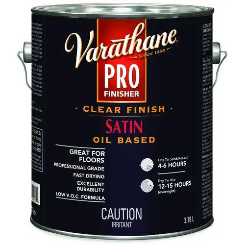 Interior Finish, Satin, Liquid, Clear, 3.78 L