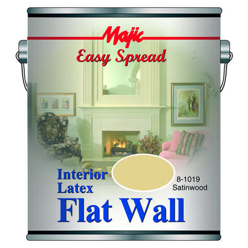 Interior Wall Paint, Flat, Satinwood, 1 gal Pail - pack of 4