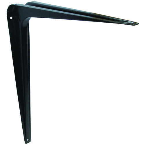 Shelf Bracket, 182 lb/Pair, 12 in L, 10 in H, Steel, Black