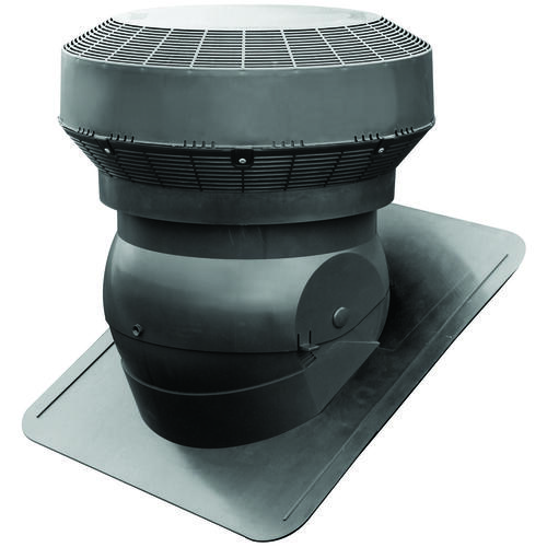 Roof Vent, 18.18 in OAW, 117 sq-in Net Free Ventilating Area, Polypropylene, Black