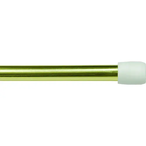 KN631/3 Spring Tension Rod, 7/16 in Dia, 28 to 48 in L, Metal, Brass