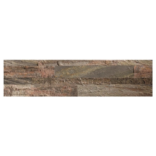 ASPECT A9080-XCP5 Backsplash Tile, 24 in L, 6 in W, 0.15 to 0.3 mm Thick, Natural Stone, Weathered Quartz - pack of 5