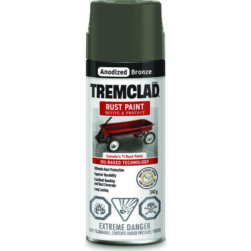 TREMCLAD Rust Spray Paint, Flat, Anodized Bronze, 340 g, Aerosol Can