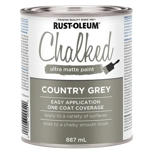 Chalked Paint, Ultra Matte, Country Gray, 30 oz, Pint