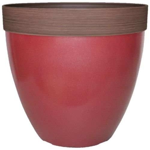 Hornsby Planter, Resin, Red