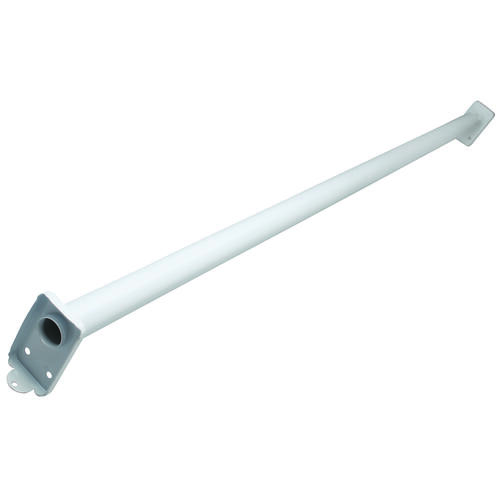 Adjustable Closet Rod, 48 to 72 in L, Steel White