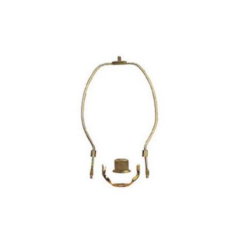 Lamp Harp, 10 in L, Metal, Brass Fixture